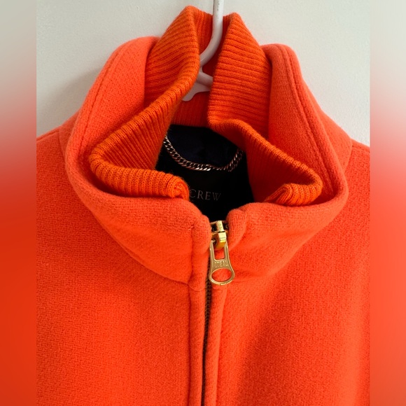 J. Crew Women's Orange Pea Coat - Picture 3 of 9